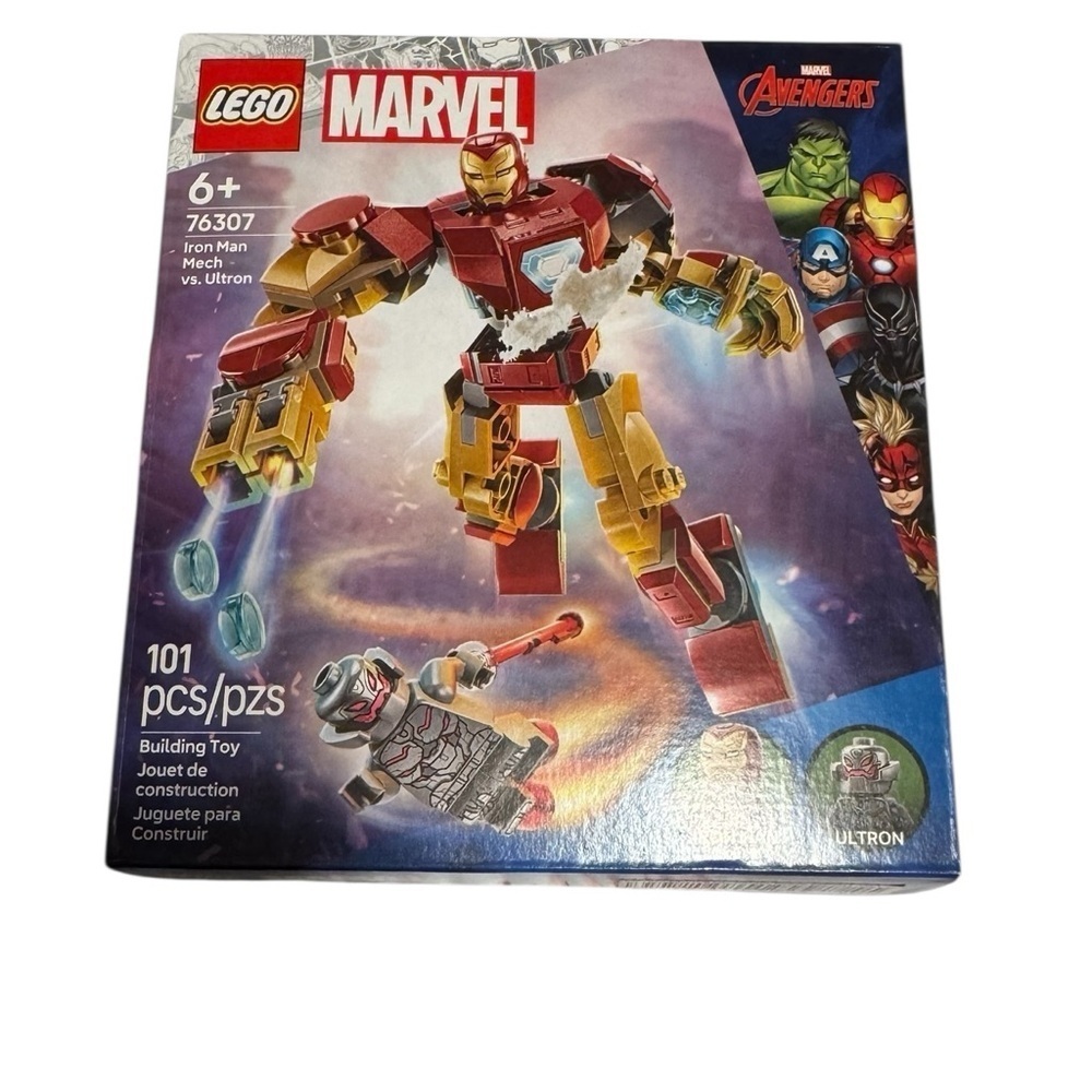 LEGO Marvel Avengers Iron Man Mech vs Ultron 76307 Building Set 101 Pcs NEW